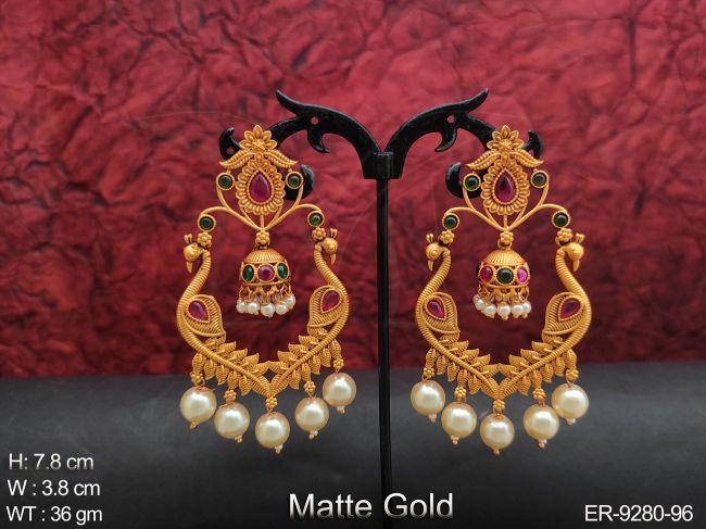 Designer Beautiful Kemp Jewelry Party wear Fancy Long Kemp Earring