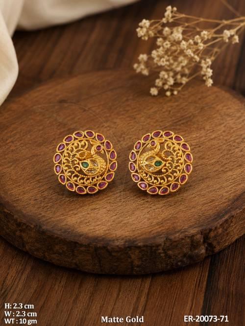 Elegant Full Stone Peacock Earrings