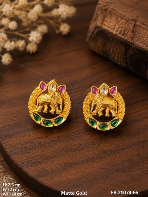 Traditional Elephant Motif Designer Earrings