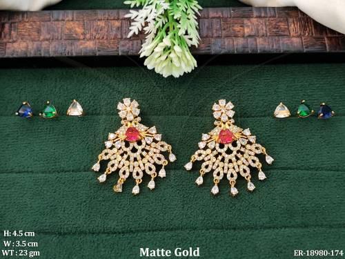 luxury-changeable-tops-matte-gold-designer-earrings-