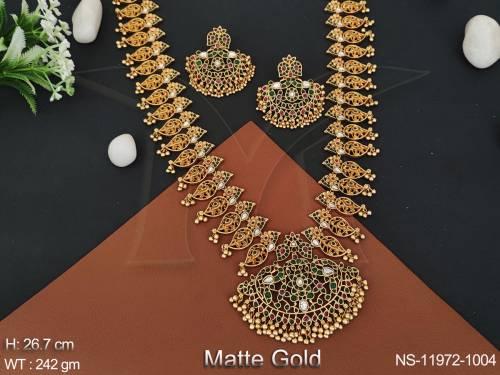 kemp-jewelry-matte-gold-polish-designer-party-wear-short-necklace-set