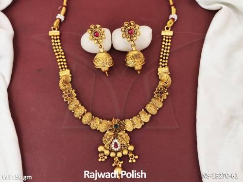 rajwadi-polish-fancy-desing-party-wear-beautiful-kemp-jewellery-kemp-short-necklace-set