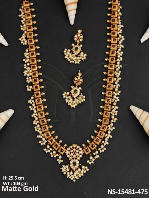 kemp-jewellery-full-stone-matte-gold-polish-clustered-pearl-fancy-style-necklace-set-