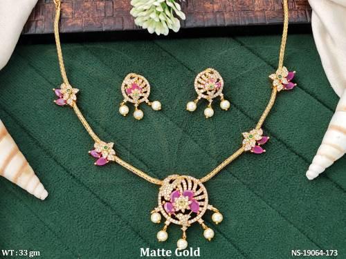 elegant-matte-gold-cz-necklace-with-pearl-drops-