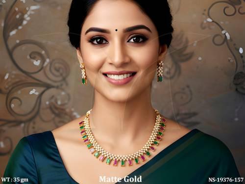 matte-gold-finish-rectangular-stone-necklace-set