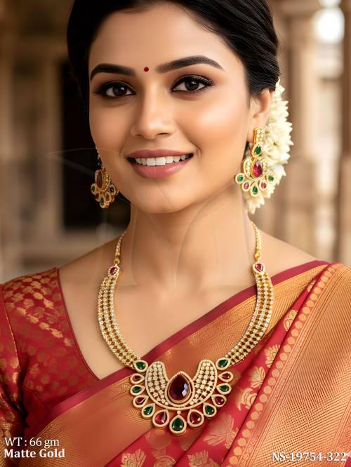 Designer Kemp Stone Necklace Set for Women
