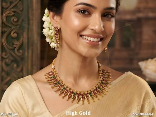 Ethnic Designer Temple Pattern Necklace for Women