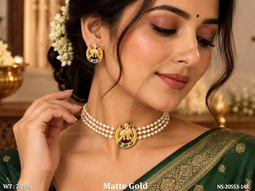 Royal Lakshmi Elephant Designer Necklace Set