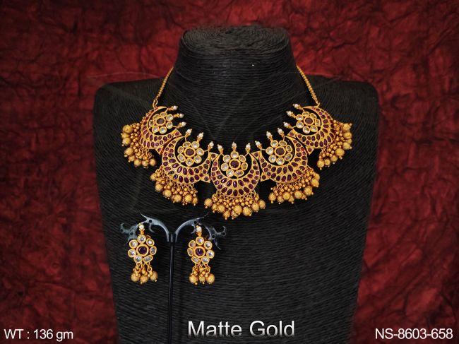 Beautiful Full Stones Party wear Designer Heavy Choker Necklace Set