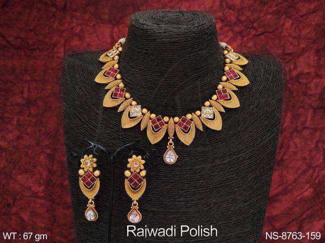 Kemp Design Beautiful Designer Party wear Fancy Necklace Set — NS-8763-159