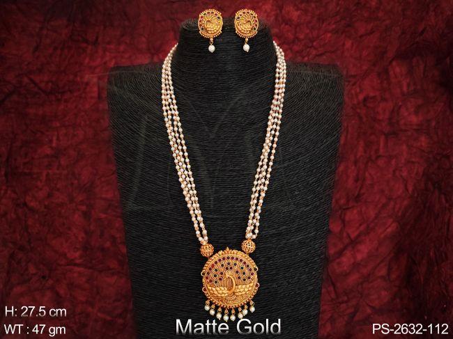 Designer Fancy Style Kemp Jewelry Beautiful Long Pendant Set — PS-2632-112
