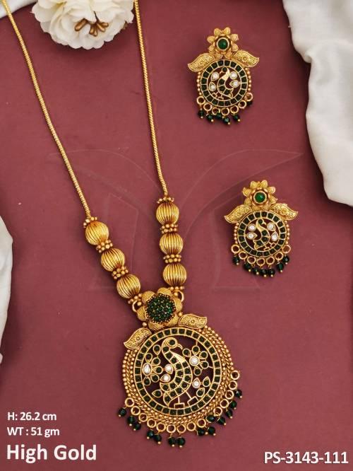 antique-jewellery-designer-full-stone-high-gold-polish-party-wear-pendant-set-