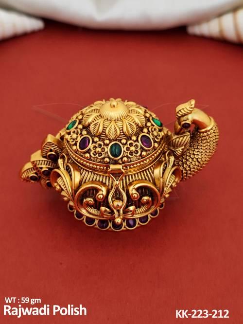 temple-jewellery-unique-design-rajwadi-polish-peacock-design-sindoor-box-