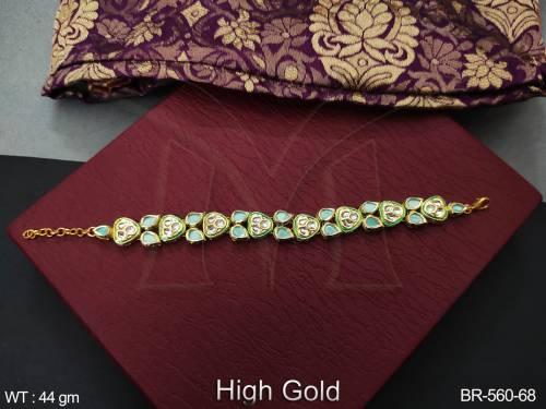 kundan-jewllery-fancy-style-party-wear-beautiful-high-gold-polish-bracelet-