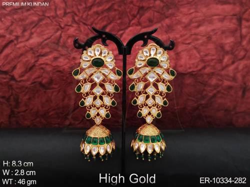 beautiful-design-high-gold-polish-fancy-wedding-wear-long-jhumka-kundan-earring-