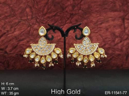 kundan-stones-high-gold-polish-fancy-design-party-wear-kundan-jewellery-earring-tops-studs