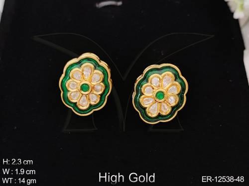 kundan-jewellery-flower-desing-high-gold-polish-fancy-style-kundan-earring-tops-studs
