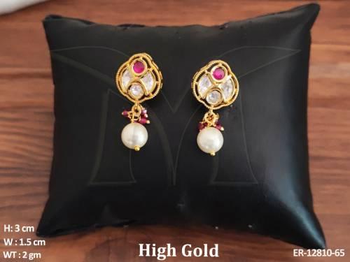 kundan-jewellery-high-gold-polish-designer-party-wear-kundan-earrings-set