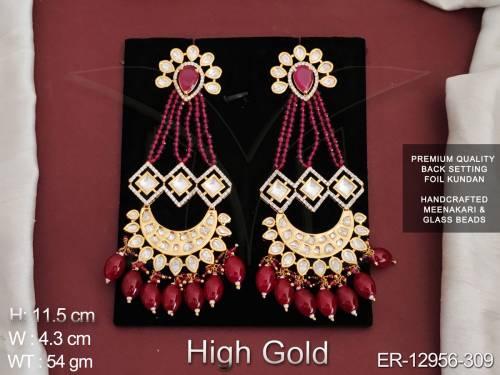 Meenakari Fancy Style Party wear Beautiful Designer Glass Beads Handcrafted Earring