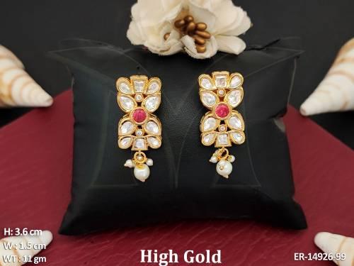 kundan-full-stone-high-gold-polish-clustered-pearl-fancy-style-earrings-