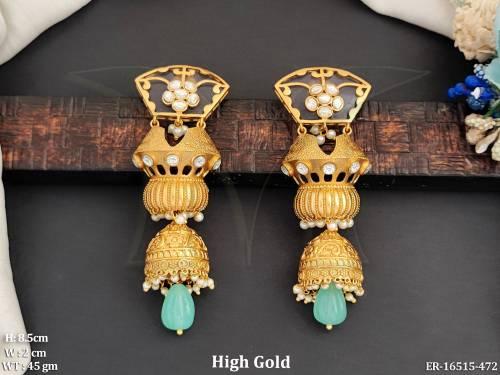kundan-stone-high-gold-polish-fancy-style-earrings-