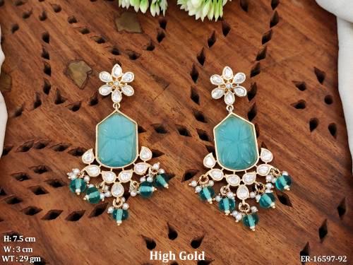 Bridal Kundan Earrings Traditional Stone Earrings for Weddings & Festive Wear