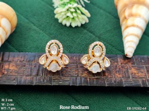 Kundan Stud Earrings Elegant Traditional Design
