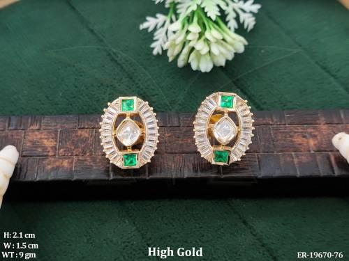 Elegant Kundan Stud Earrings