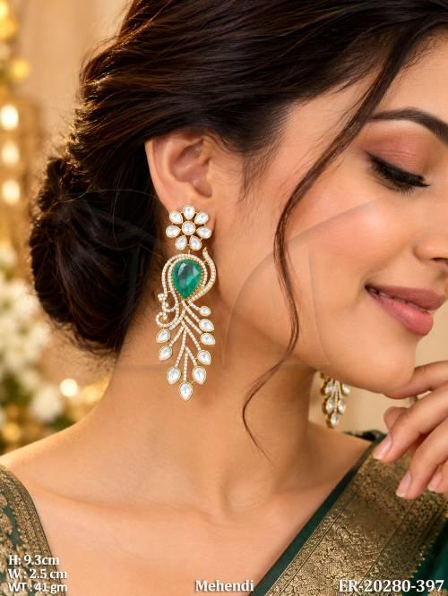 Elegant Floral Kundan Earrings for Women
