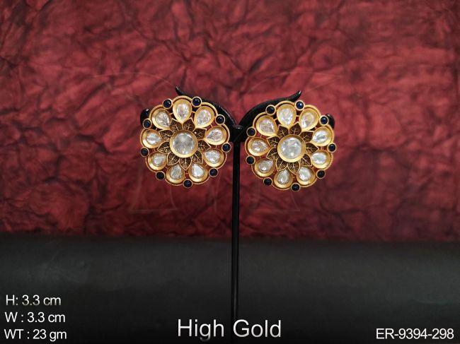 Fancy Design Full Kundan Stones Party wear Beautiful Earring / Tops