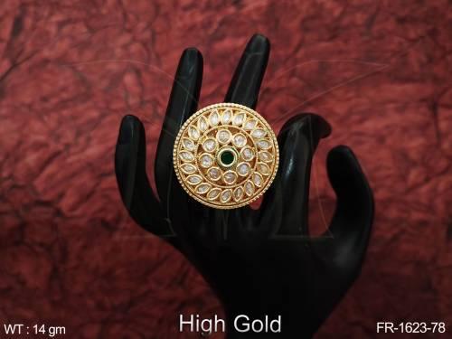 round-shape-design-high-gold-polish-beautiful-partwear-kundan-stones-kundan-jewellery-finger-ring-