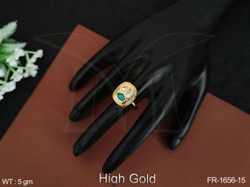 fancy-style-kundan-stones-party-wear-high-gold-polish-beautiful-design-kundan-jewellery-finger-ring