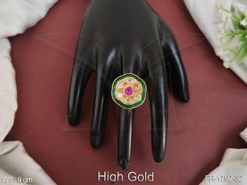 high-gold-polish-fancy-design-party-wear-kundan-jewellery-kundan-finger-ring