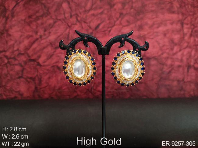 beautiful design fancy style party wear fusion kundan earring / tops