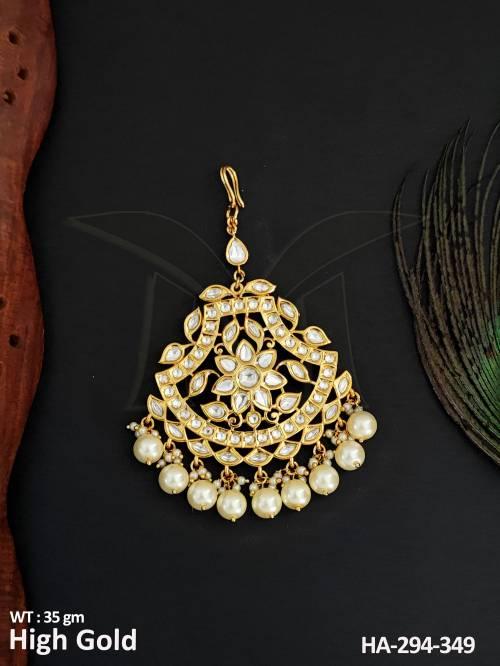 Designer High Gold Polish Fancy Hair Accessories