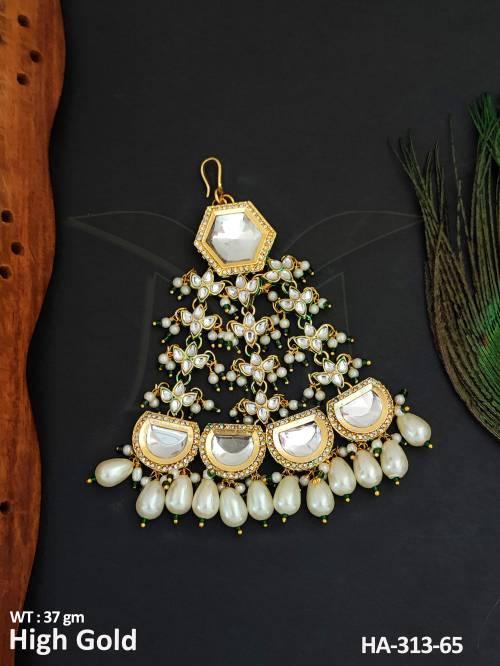 kundan-high-gold-polish-clustered-pearl-party-wear-hair-accessories-