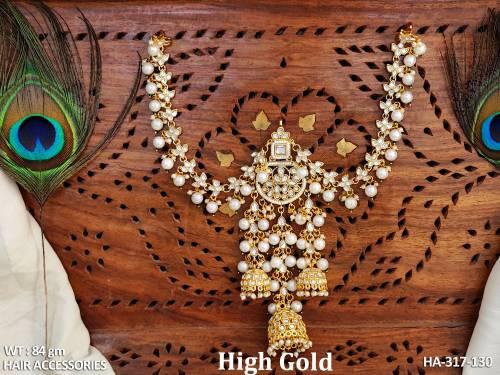 kundan-jewellery-design-high-gold-polish-fancy-clustered-pearl-hair-accessories-