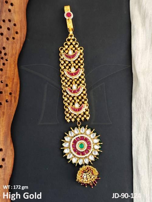 Kundan Jewellery High Gold Polish Full Stone Juda  