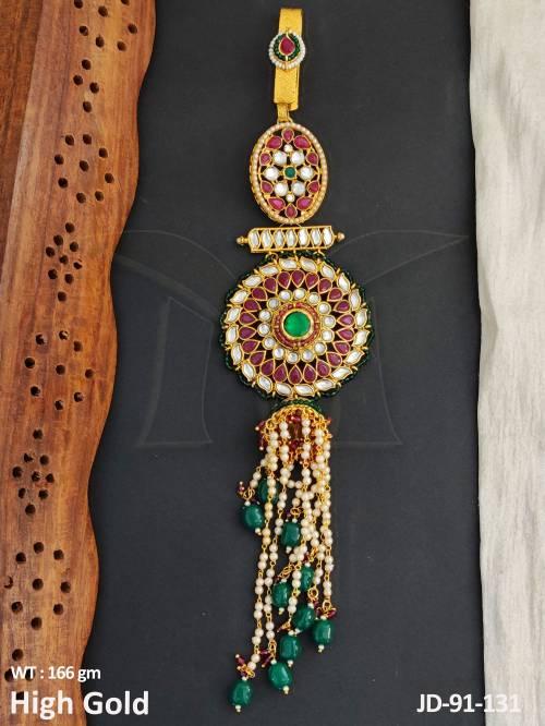 kundan Jewellery Clustered Pearl High Gold Party Wear Juda  
