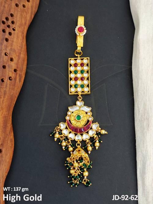 Kundan Jewellery High Gold Polish Fancy Style Juda   