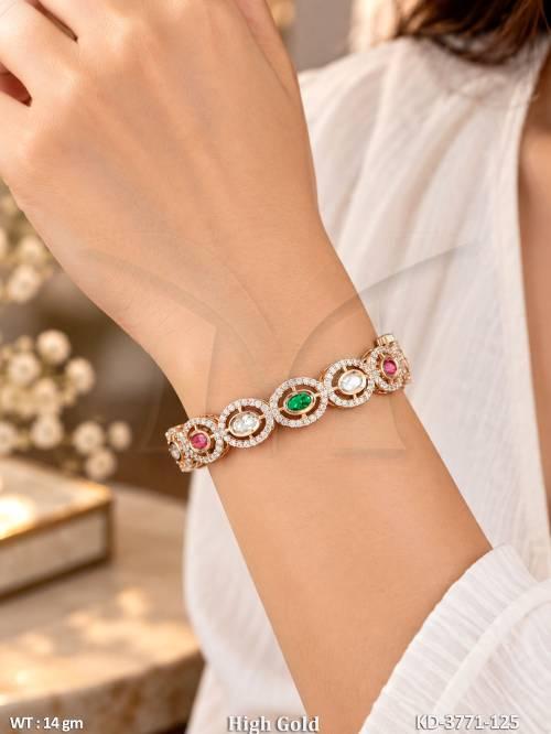 Elegant Kundan Full Stone  Designer Kada