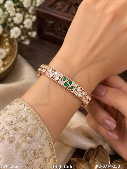 Fancy Kundan American Diamond Kada