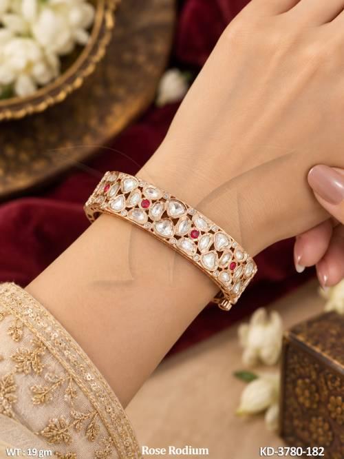 Royal Kundan Kada With Full Stone Designer Work