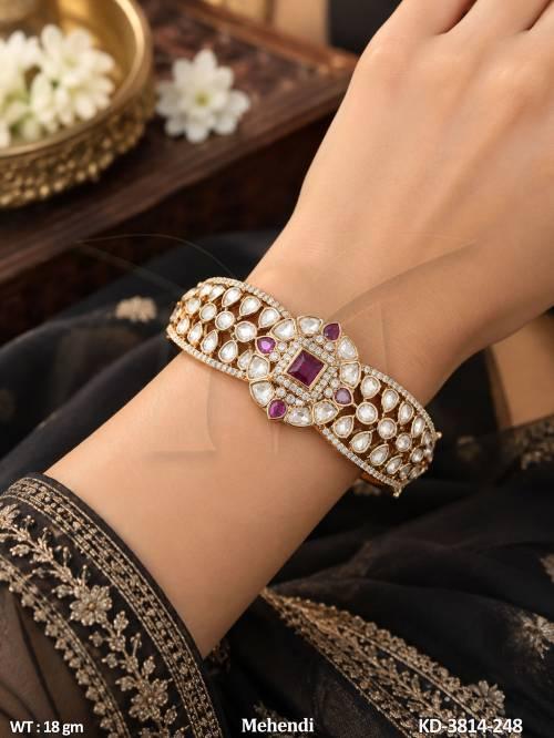 Traditional Kundan Kada With Full Stone Detailing