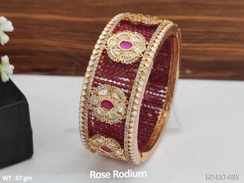 fancy-desing-rose-rodium-polish-party-wear-kundan-kada-