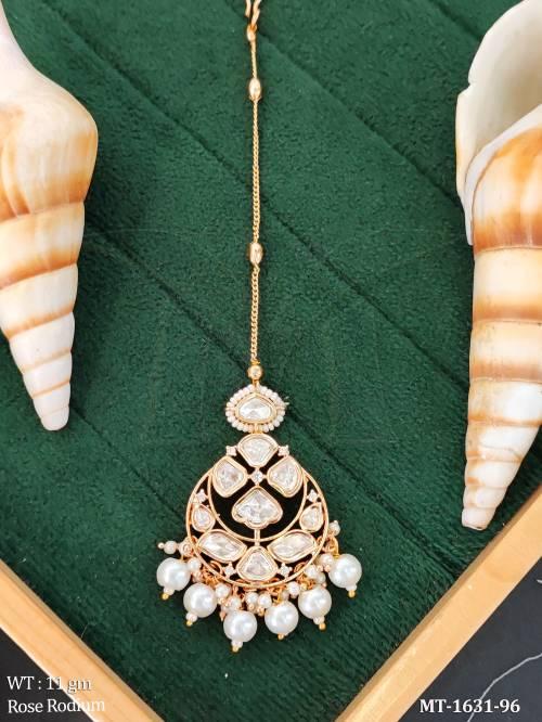 Traditional Polki Style Wedding Maang Tikka