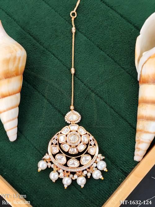 Traditional Round Designer Wedding Maang Tikka