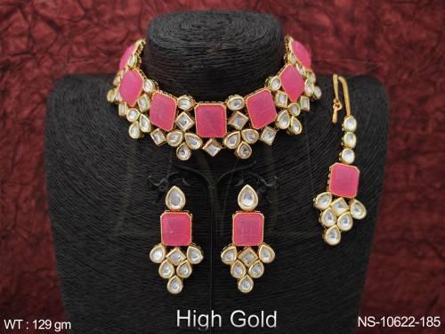 designer-fancy-style-high-gold-polish-kundan-jewellery-party-wear-kundan-choker-necklace-set-
