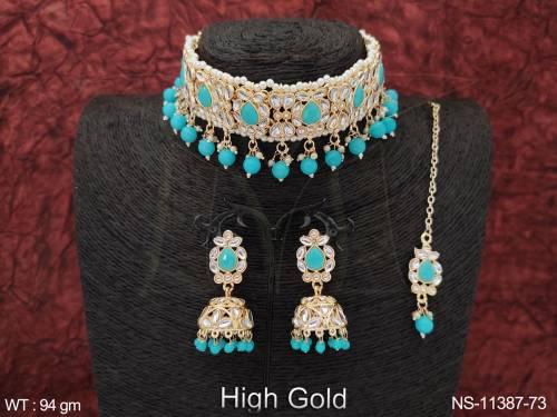 high-gold-polish-fancy-style-party-wear-beautiful-kundan-jewellery-choker-necklace-set-