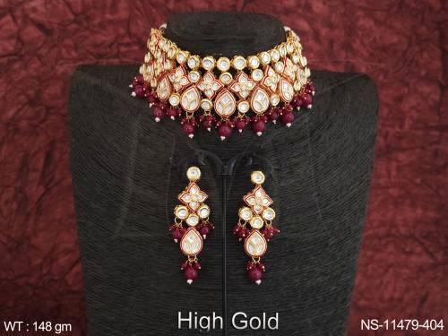 fancy-style-party-wear-beautiful-kundan-stones-high-gold-polish-kundan-jewellery-choker-necklace-set-
